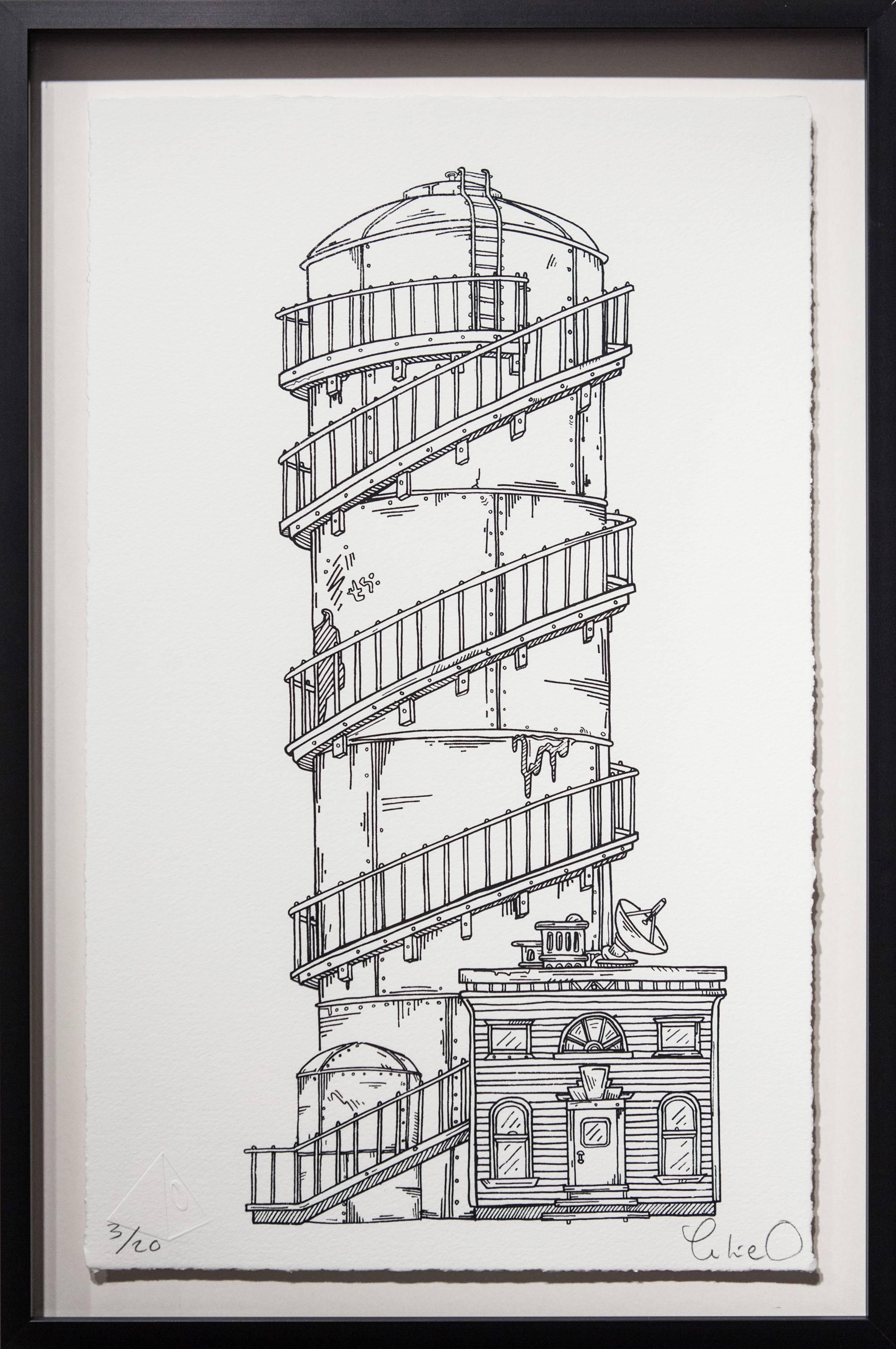 Spiral Tower – Print von Luke O'Sullivan