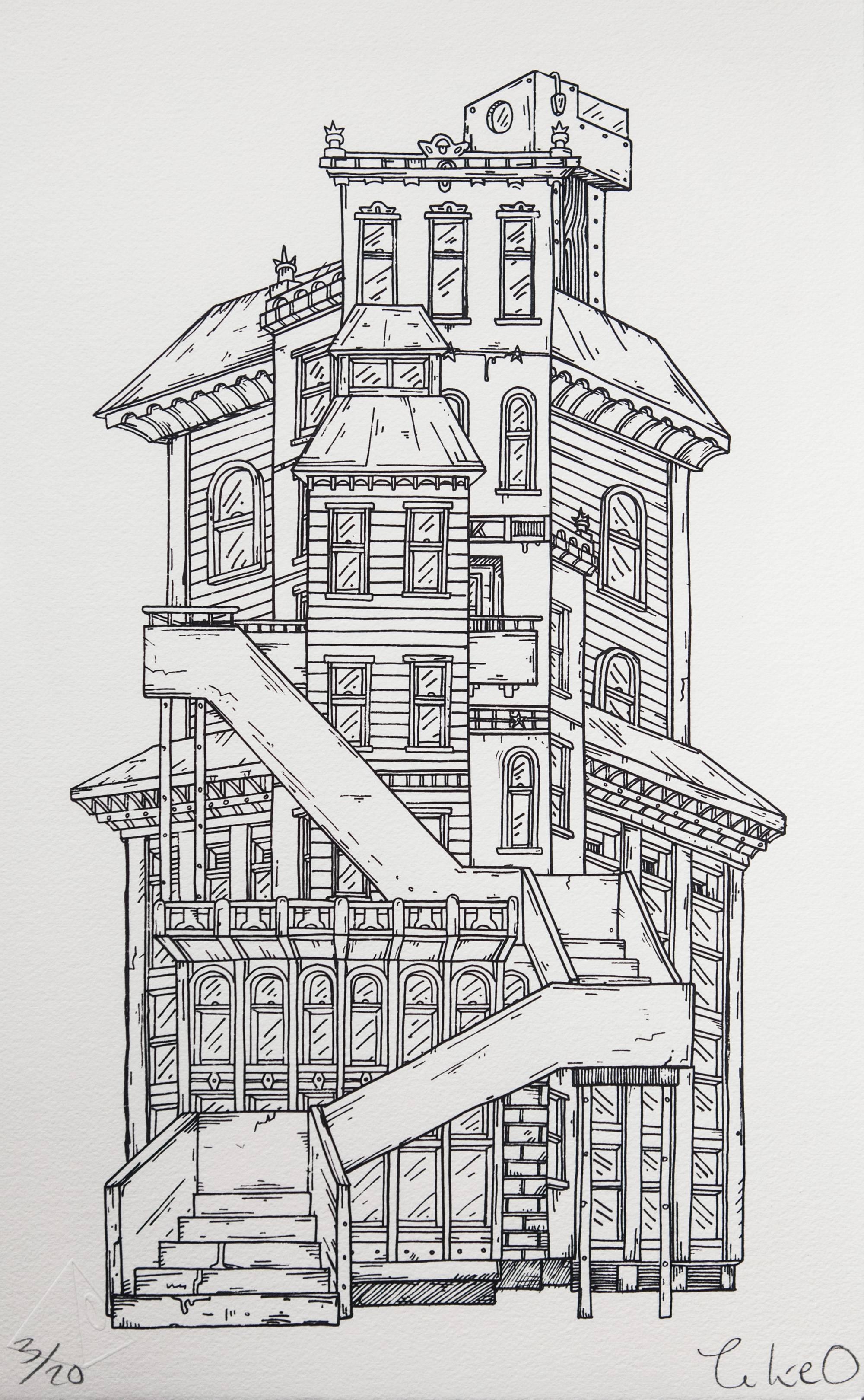 Staircase Place - Print by Luke O'Sullivan