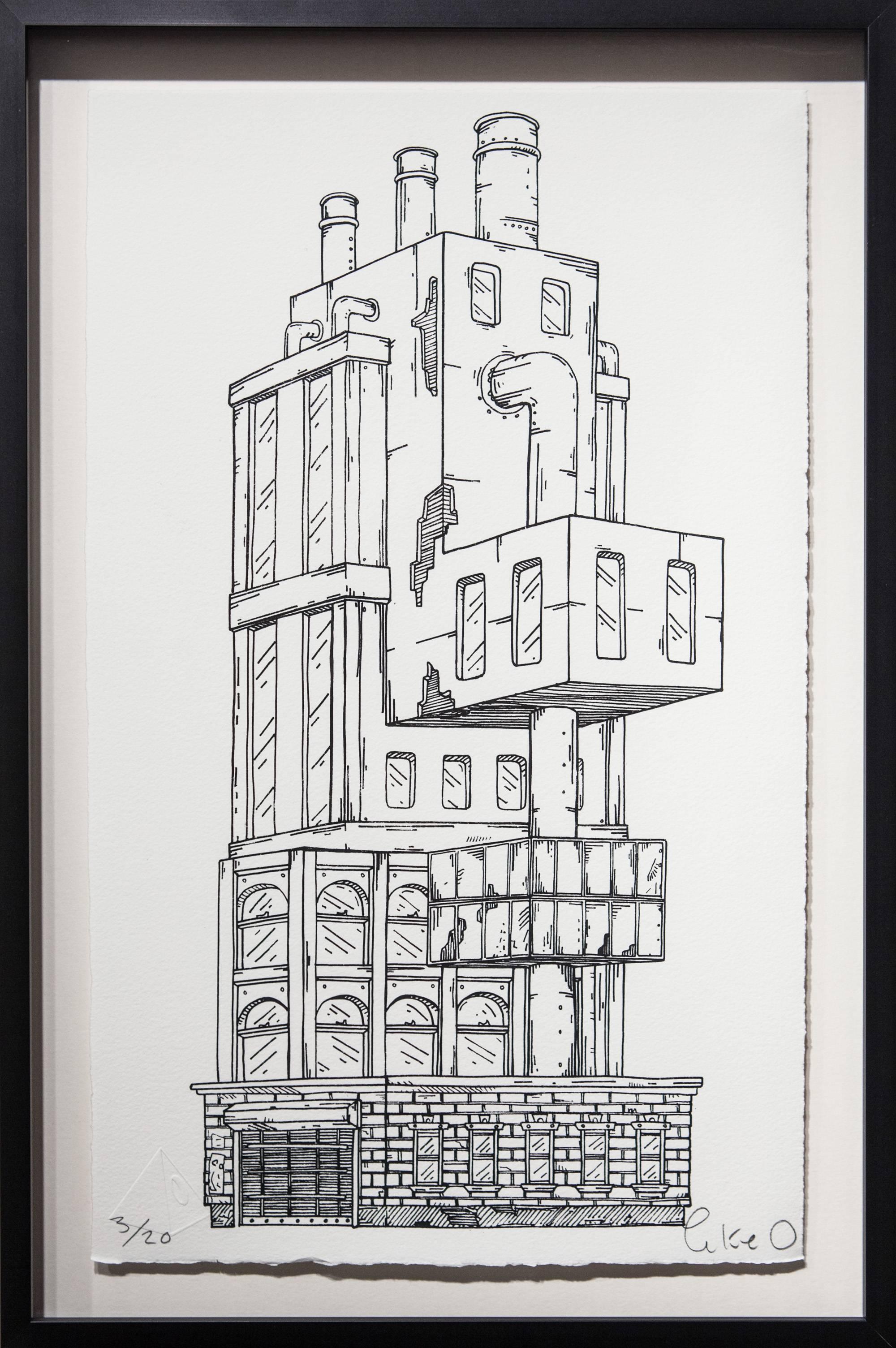 Luke O'Sullivan Landscape Print - Trapdoor Tower