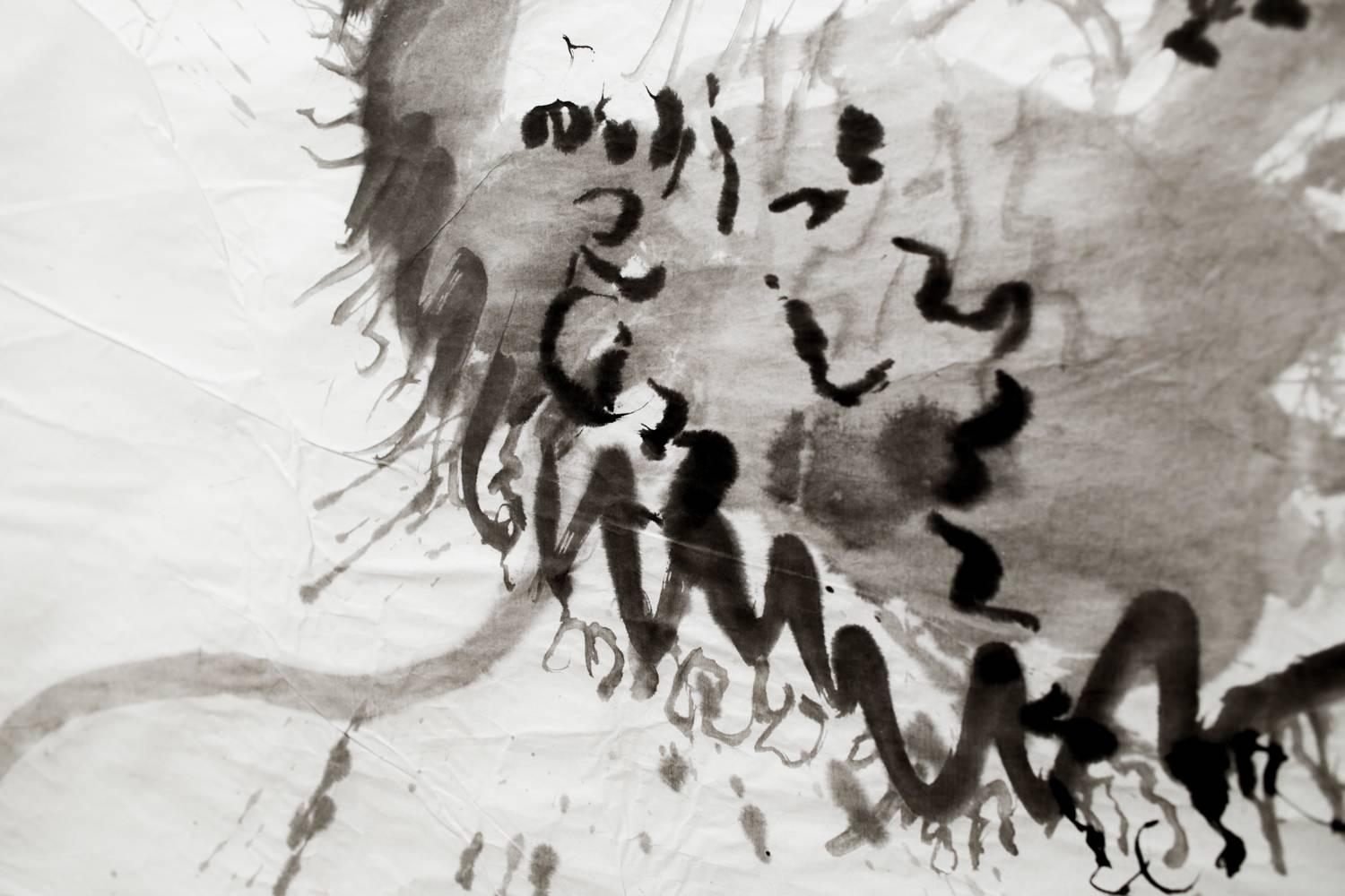 Encre « Angry Chinese Painter Series I » sur papier Xuan en vente 1