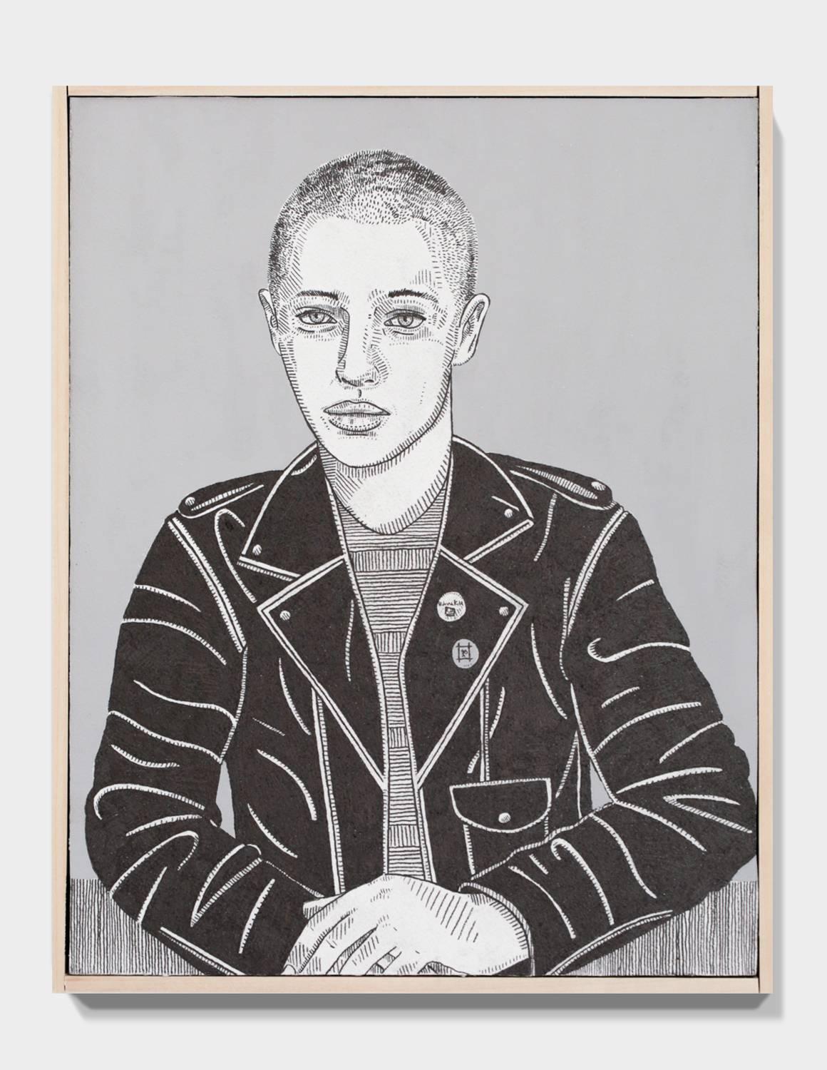 she (leather), Jason Andrew Turner, graphite and gouache on paper 1