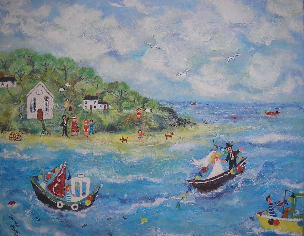 Therese James Figurative Painting - A Happy Day