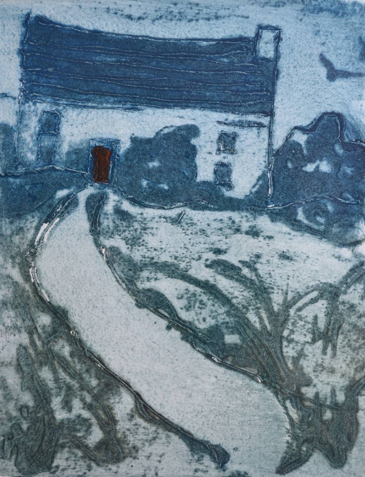 Ian Laurie Print - Red Door (In Blue)