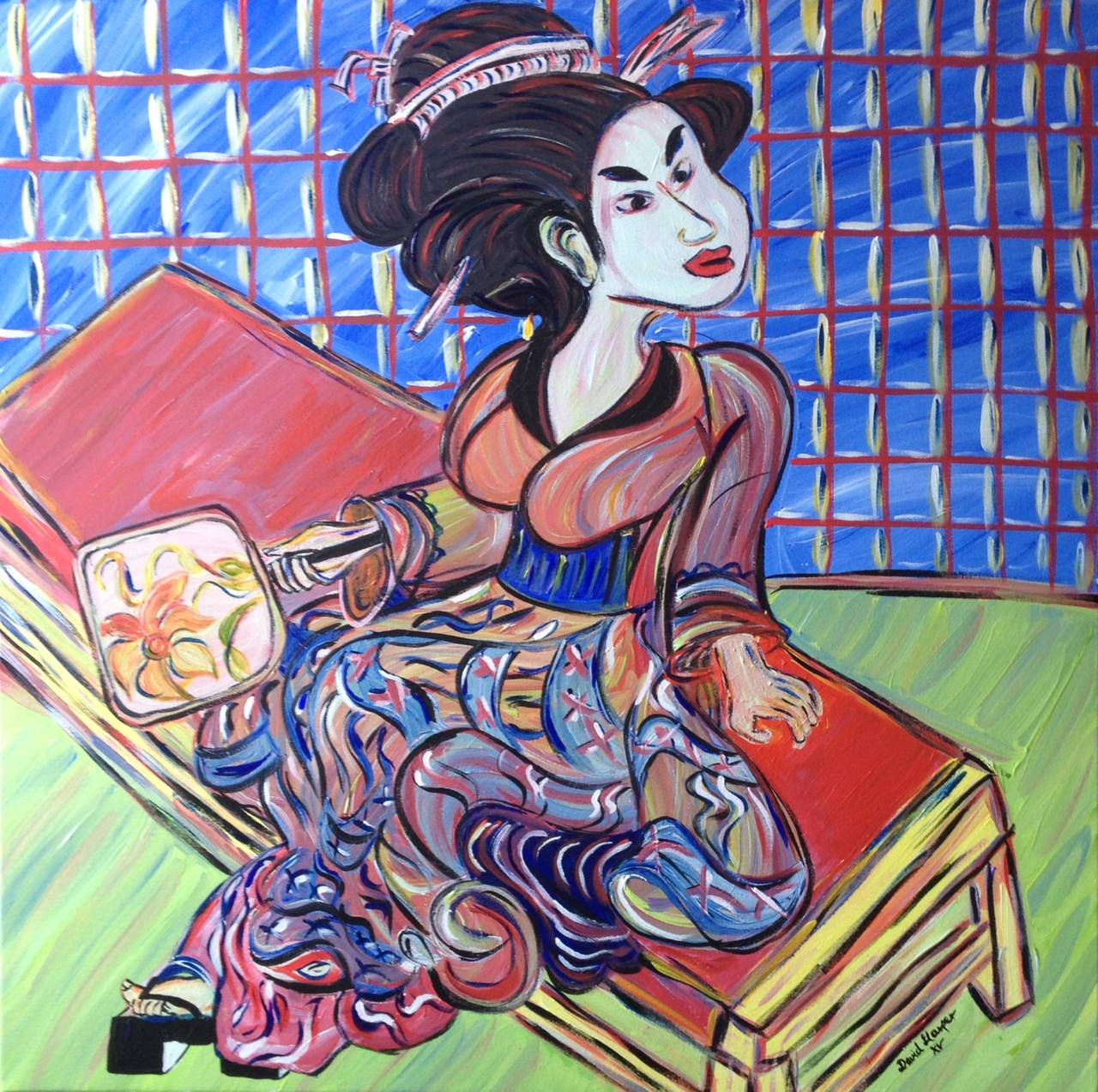 My Japanese Girl - Painting by David Harper