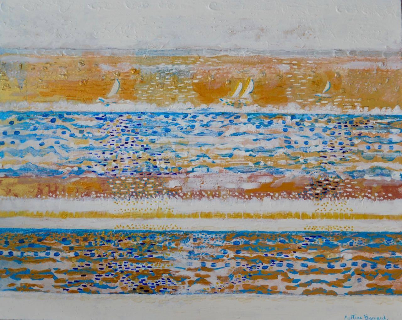 Martine Barnard Abstract Painting - Sailing