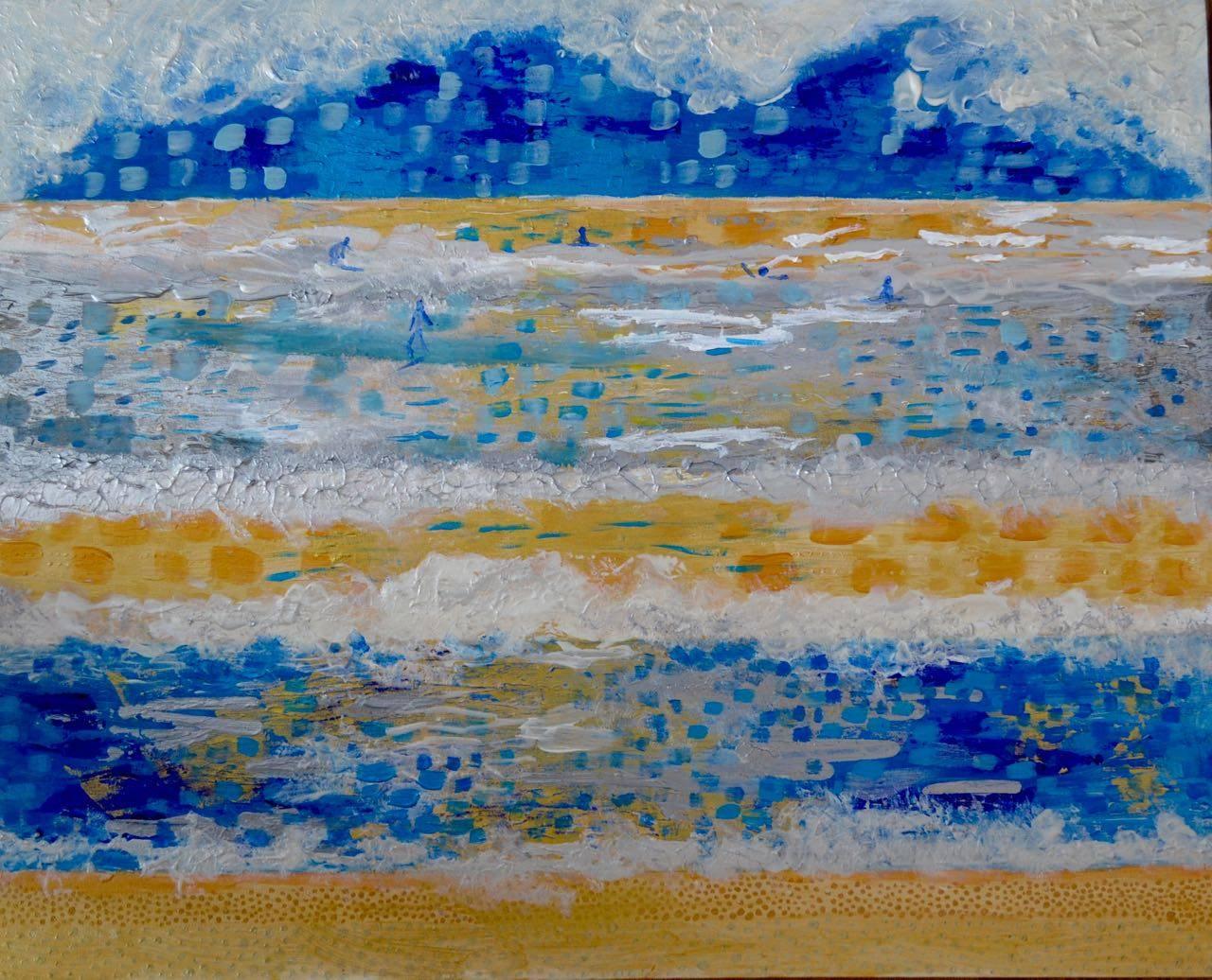 Martine Barnard Abstract Painting - Seascape