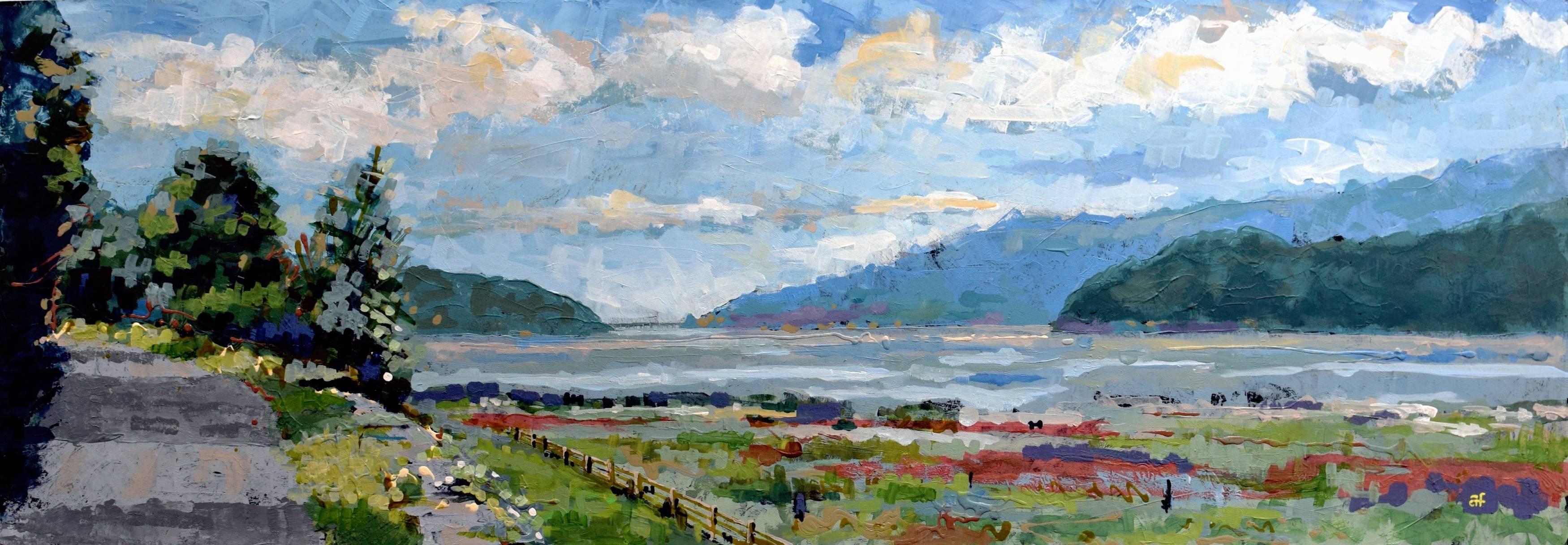 Andrew Francis Landscape Painting - Taith Mawddach: Contemporary British Landscape Oil Painting 