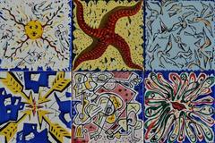 Vintage Set of 6 Dali Maurice Duchin Tiles. 1954