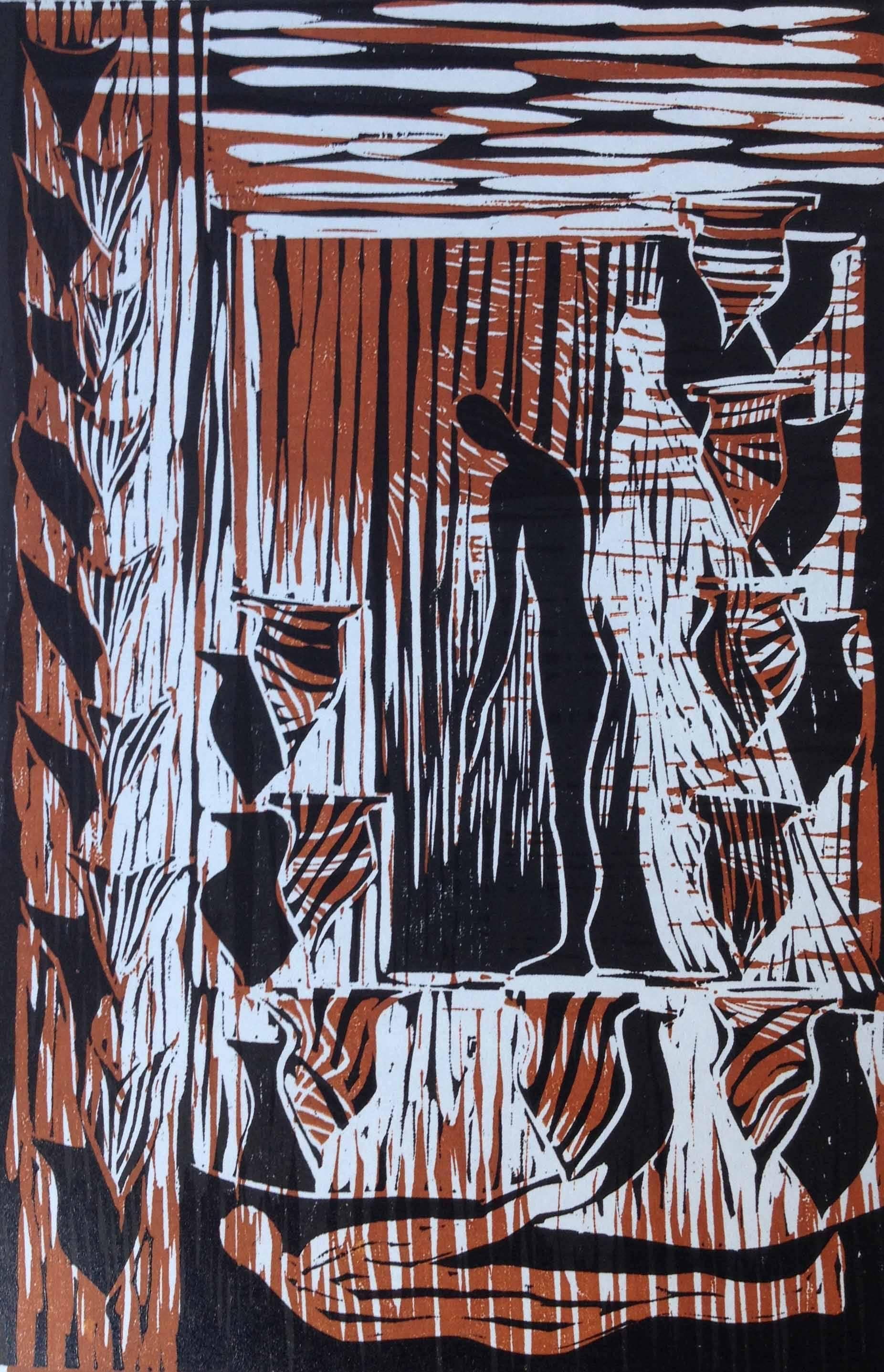 Figurative Print de Barbara Wagner - Fegefeuer
