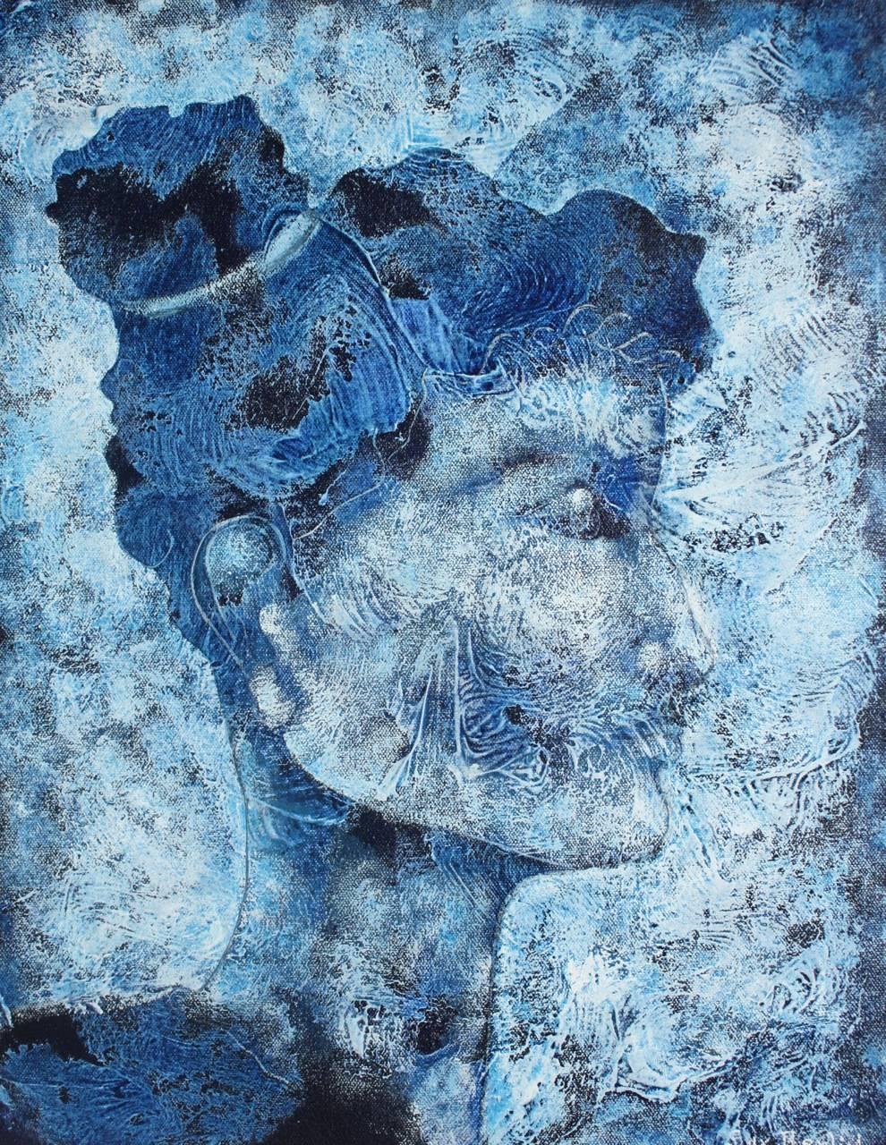 Sax Berlin Figurative Painting - Lady In Blue No.2