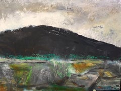 Black Mountain: Abstract Expressionist Contemporary Landscape by Peter Rossiter