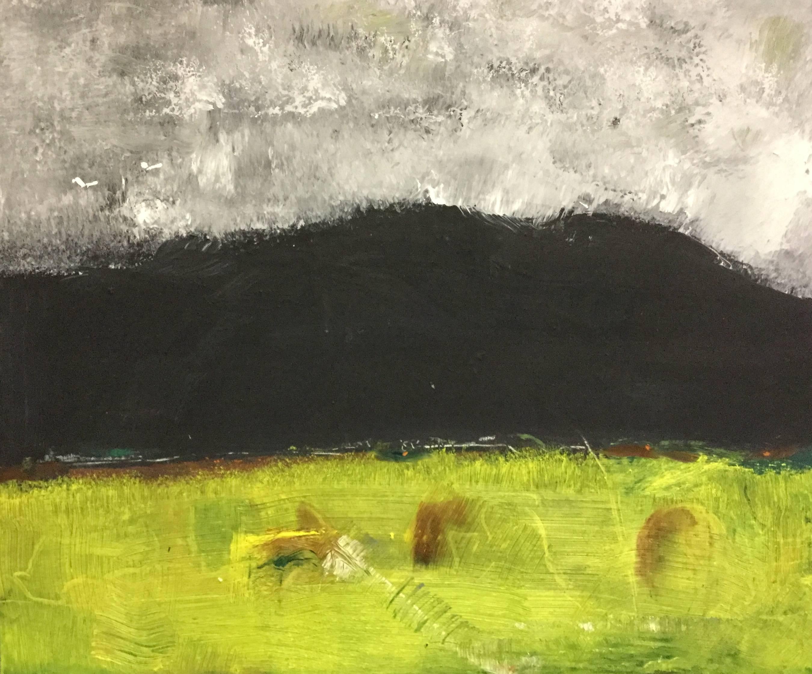 Abstract expressionist landscape from welsh artist Peter Rossiter
Oil on mounted board