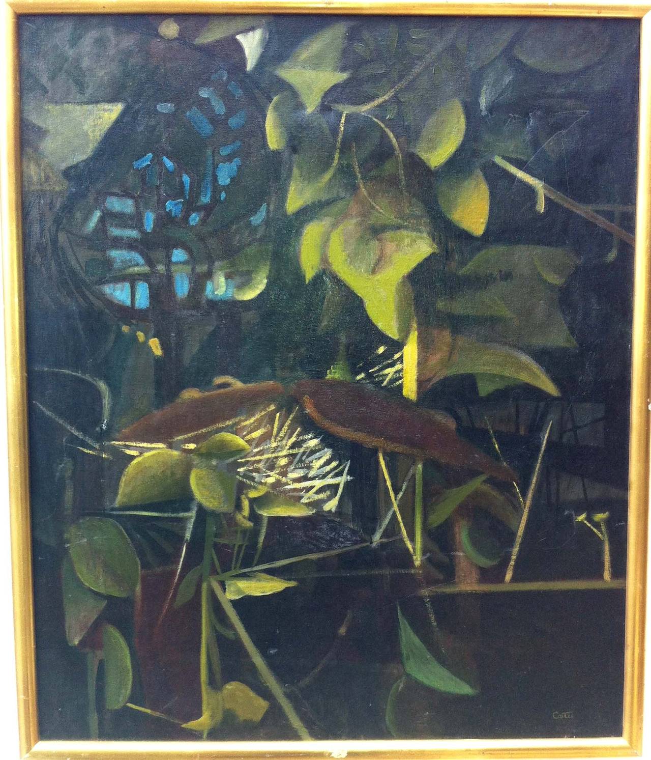 Bernard Carter Landscape Painting - Nest In Undergrowth
