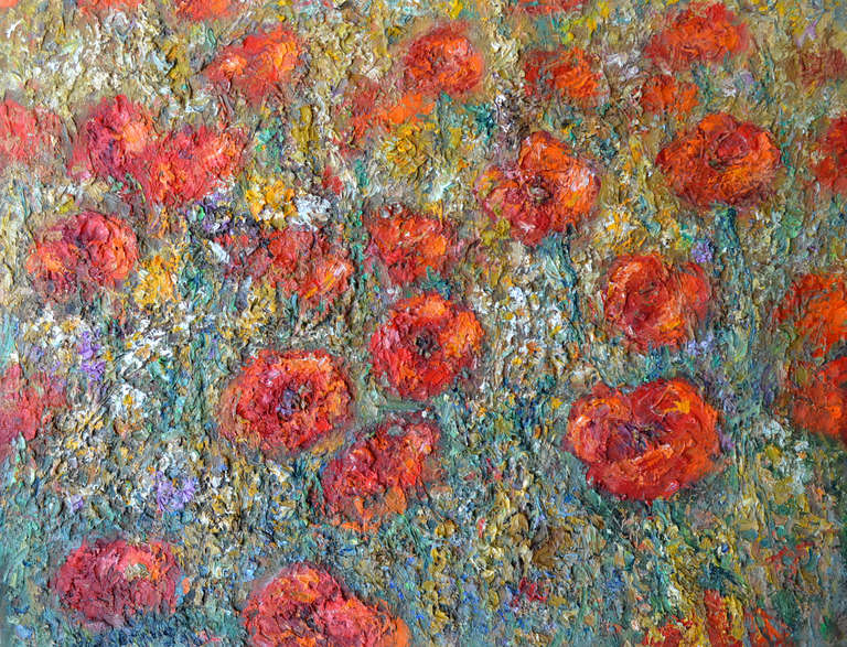 Poppies on the Edge of a Cornfield - Art by Michael Strang