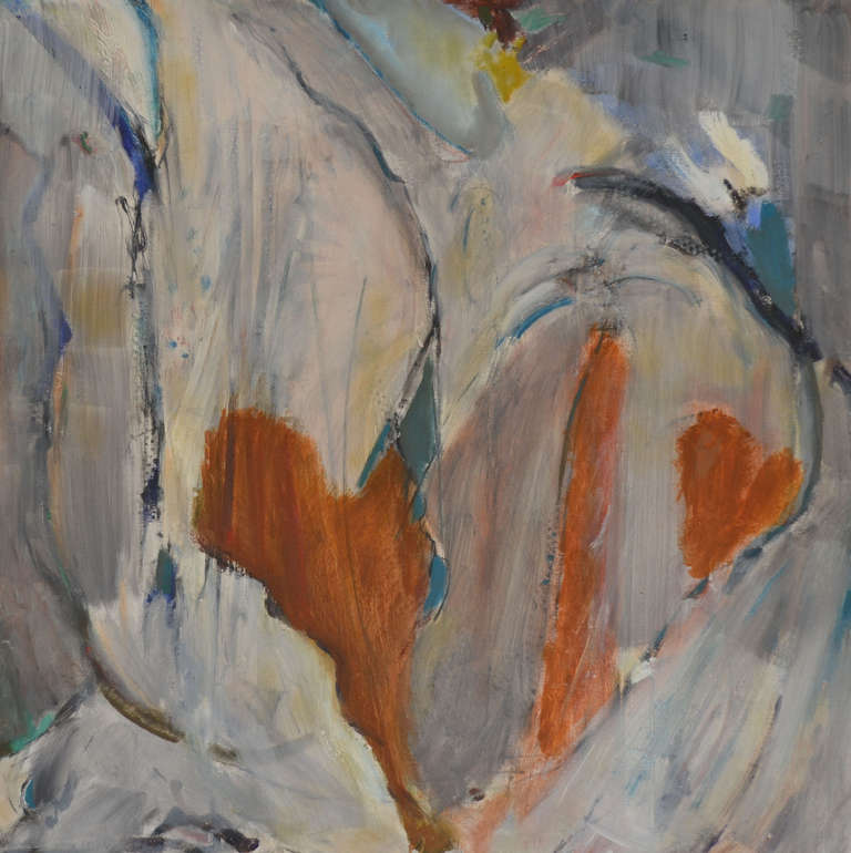 Oil on board untitled abstract from Peter Rossiter. In this work Peter wants to invite interpretation rather than to give it. He wants the viewer to use thought & imagination to see what is contained within the piece.

Peter Rossiter was born in