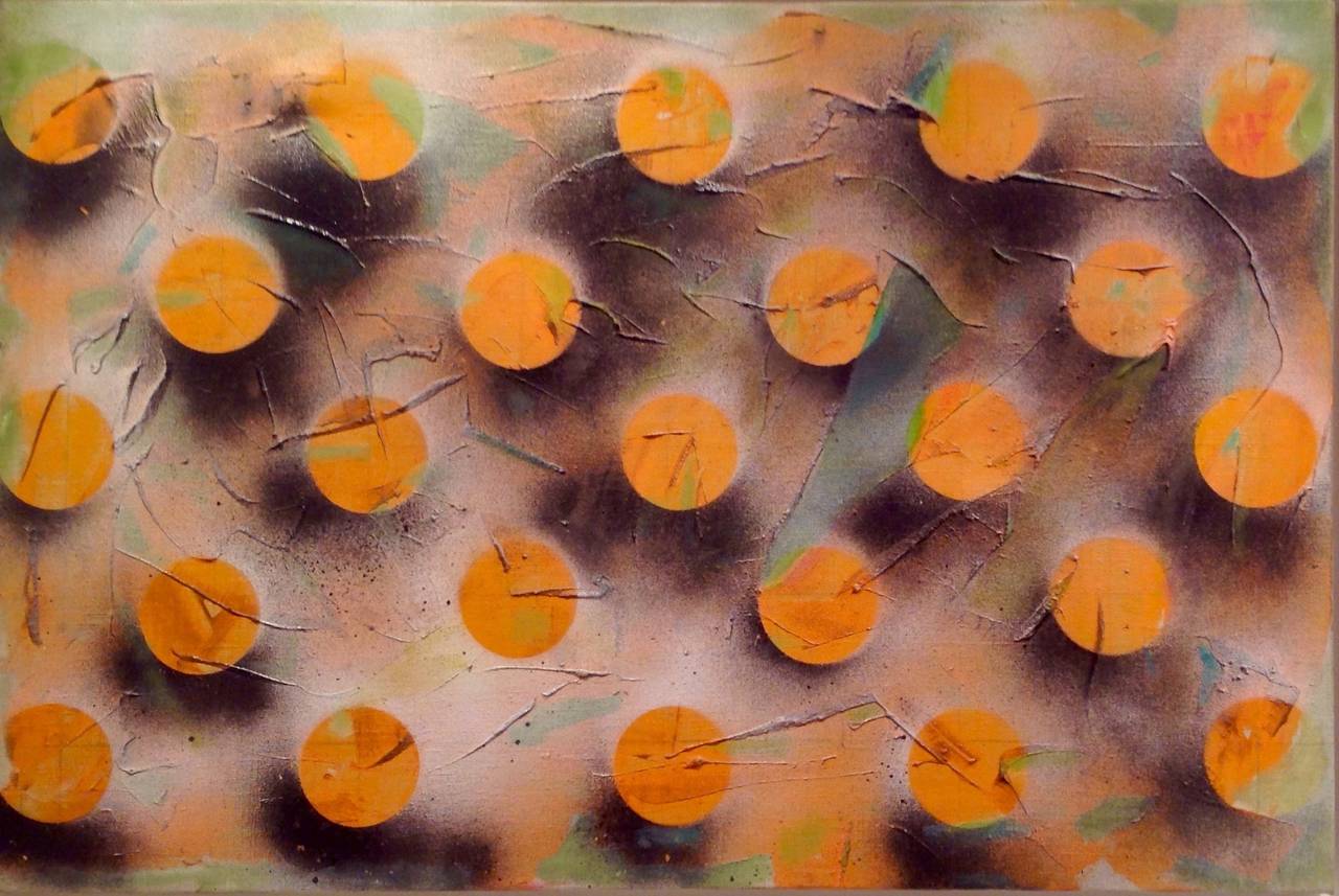23 Orange Vibrations - Mixed Media Art by Peter Rossiter