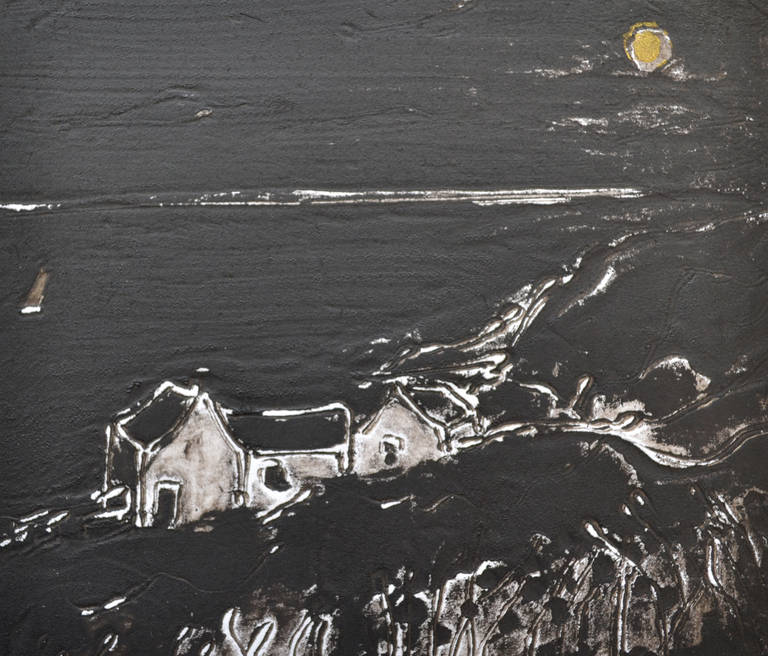 Ian Laurie Landscape Painting - Cliff Top Cottage
