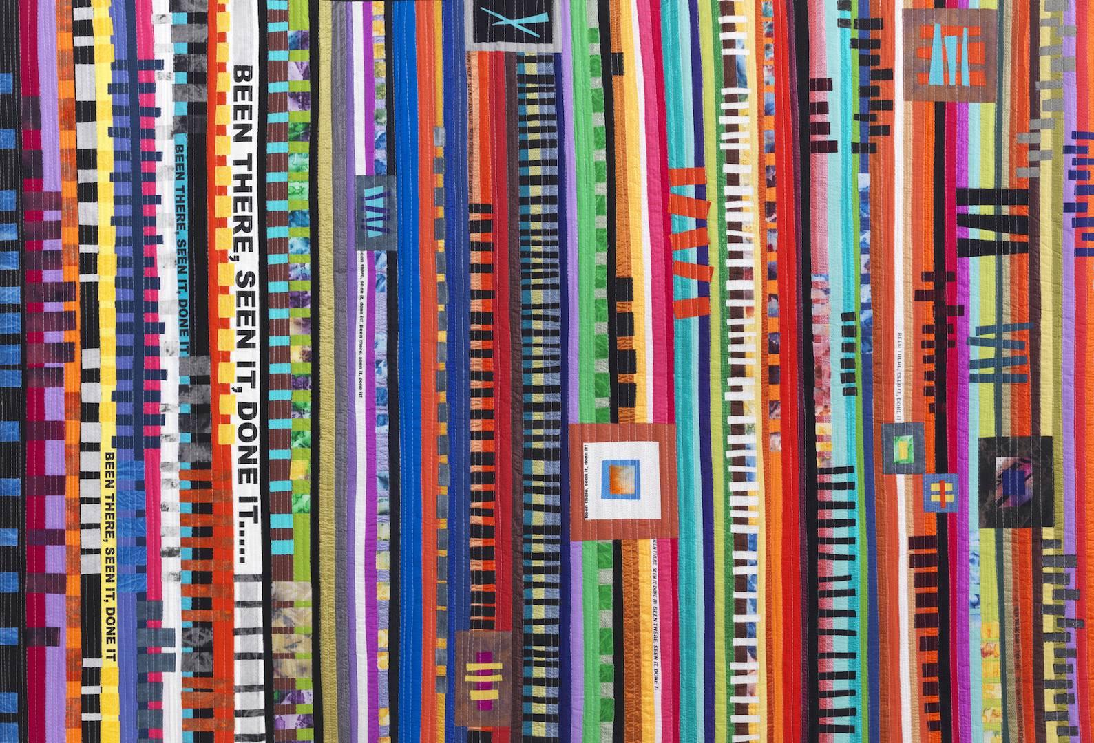 He estado allí, lo he visto, lo he hecho. Colcha contemporánea - Mixed Media Art de Bethan Ash