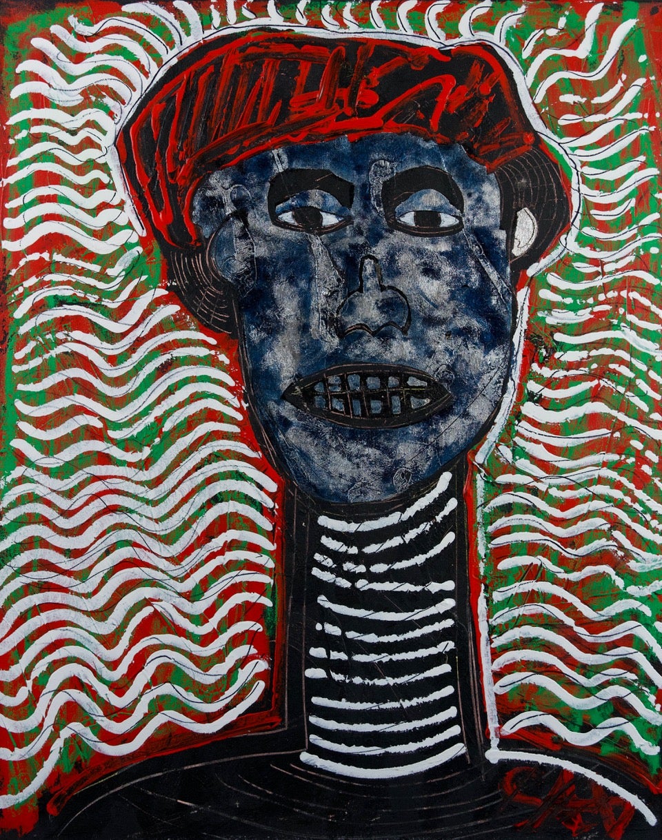 Figurative Painting Sax Berlin - Bodhisattva, gardien de la ville