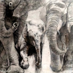 Terrestres. Pintura contemporánea de animales en técnica mixta