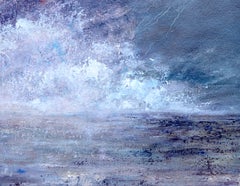 With The Moon Behind Me, Contemporary Oil Painting, Signed, 80x80 cm