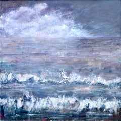 With The Moon Behind Me, Contemporary Oil Painting, Signed, 80x80 cm