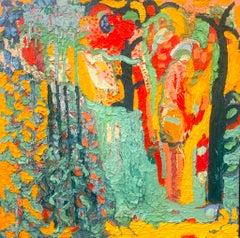 Mari caldi e i colori tropicali del Kerala, pittura espressionista contemporanea