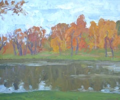 Osen, Russian Landscape Oil Painting, 1990