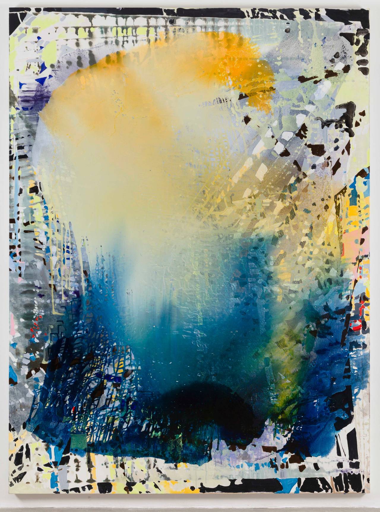 Jackie Saccoccio Abstract Painting - Profile (Minter Meltdown)