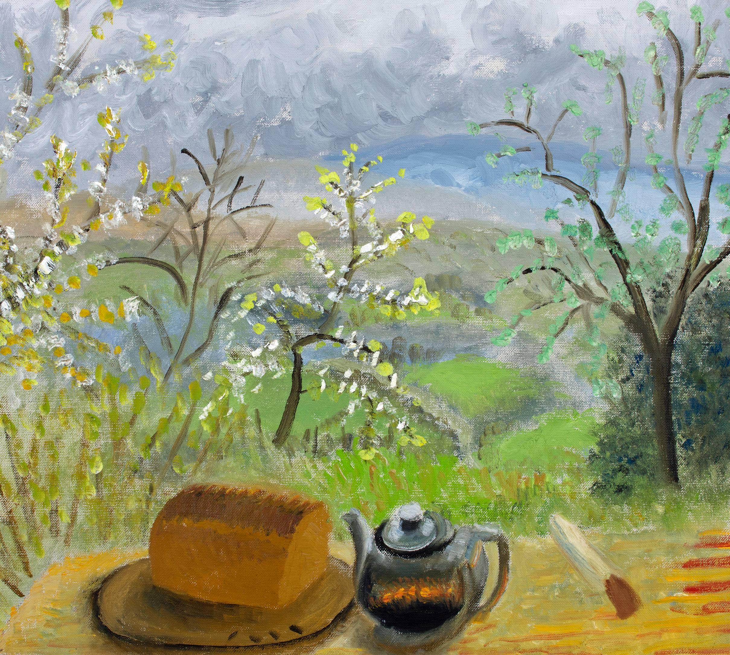 Spring Landscape - Painting by Winifred Nicholson