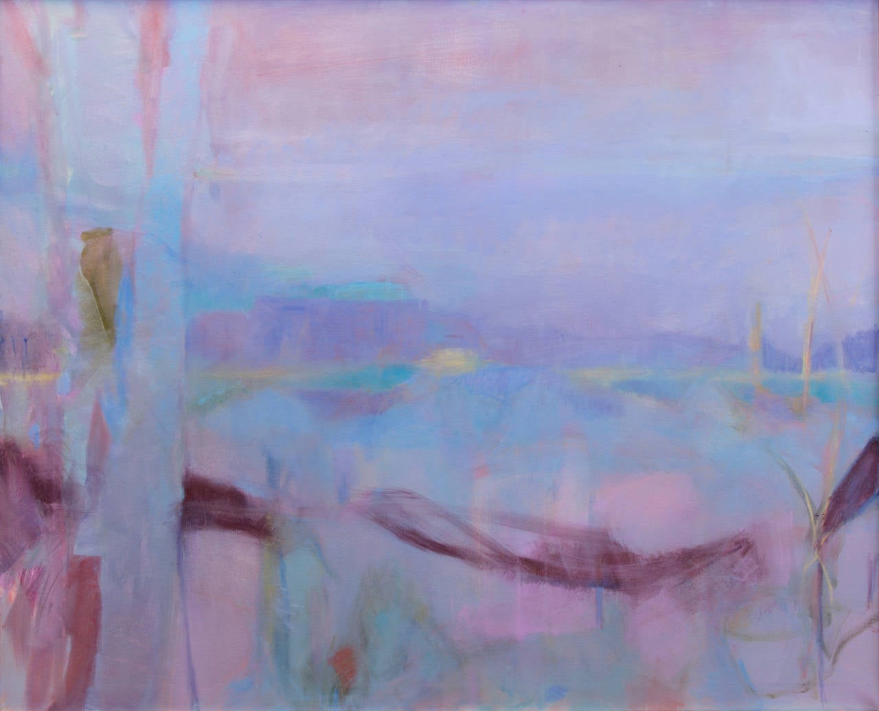 Rose Hilton Abstract Painting - Lilac Haze