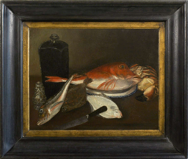 Unknown Still-Life Painting - Still life with fish, after William Merritt Chase (1849-1916)
