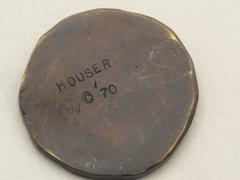 Plains Indisches Medaillon, Bronze, Nambe, Allan Houser, Kleiner lebenslanger Guss, Plains