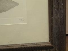 Sans titre par RC Gorman, lithographie originale encadrée datant d'environ 1979, couverture de femme Navajo