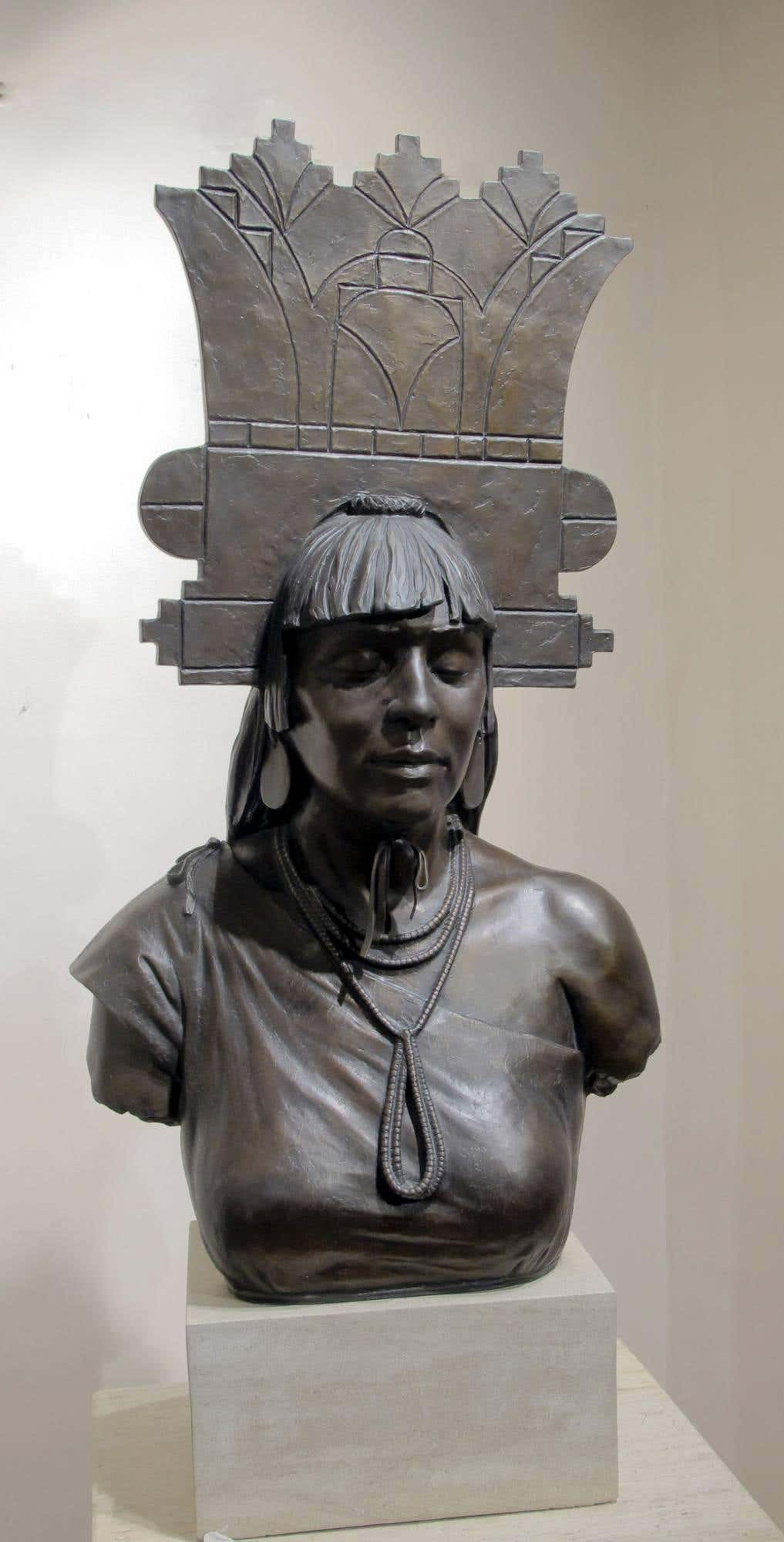 Paul Moore - Tablita Paul Moore Pueblo Indian dancer, female headdress