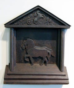 Horses of San Marcos, steel wall hanging sculpture