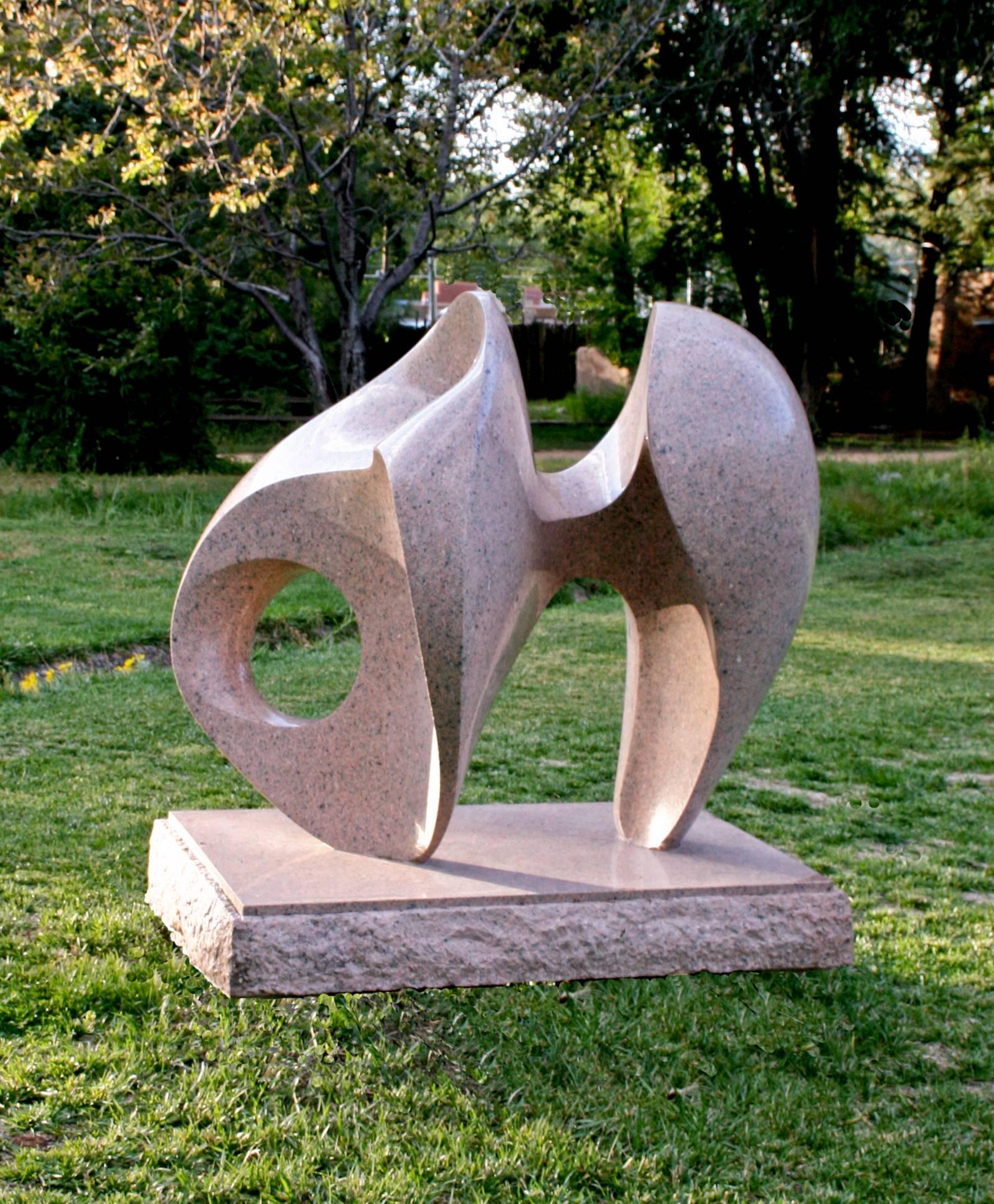 Dance With Wisdom, Khang Pham-New, granit, abstrait, sculpture, extérieur, intérieur en vente 5