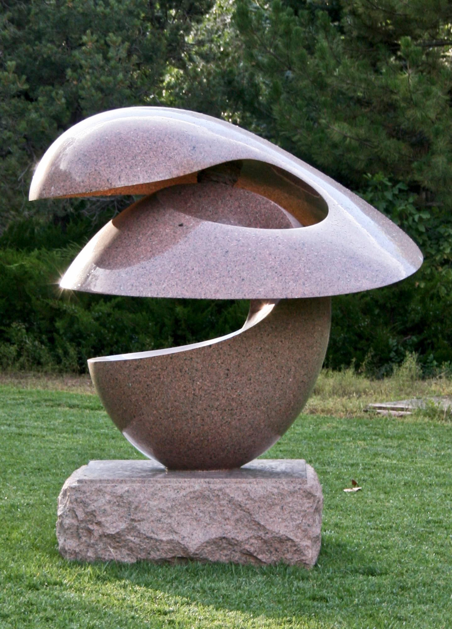 Cosmos de Khang Pham-New, poli, granit, abstrait, sculpture  extérieur  en vente 1