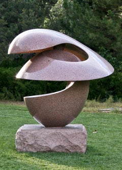 Cosmos, polished granite abstract sculpture by Khang Pham-New outdoor sculpture