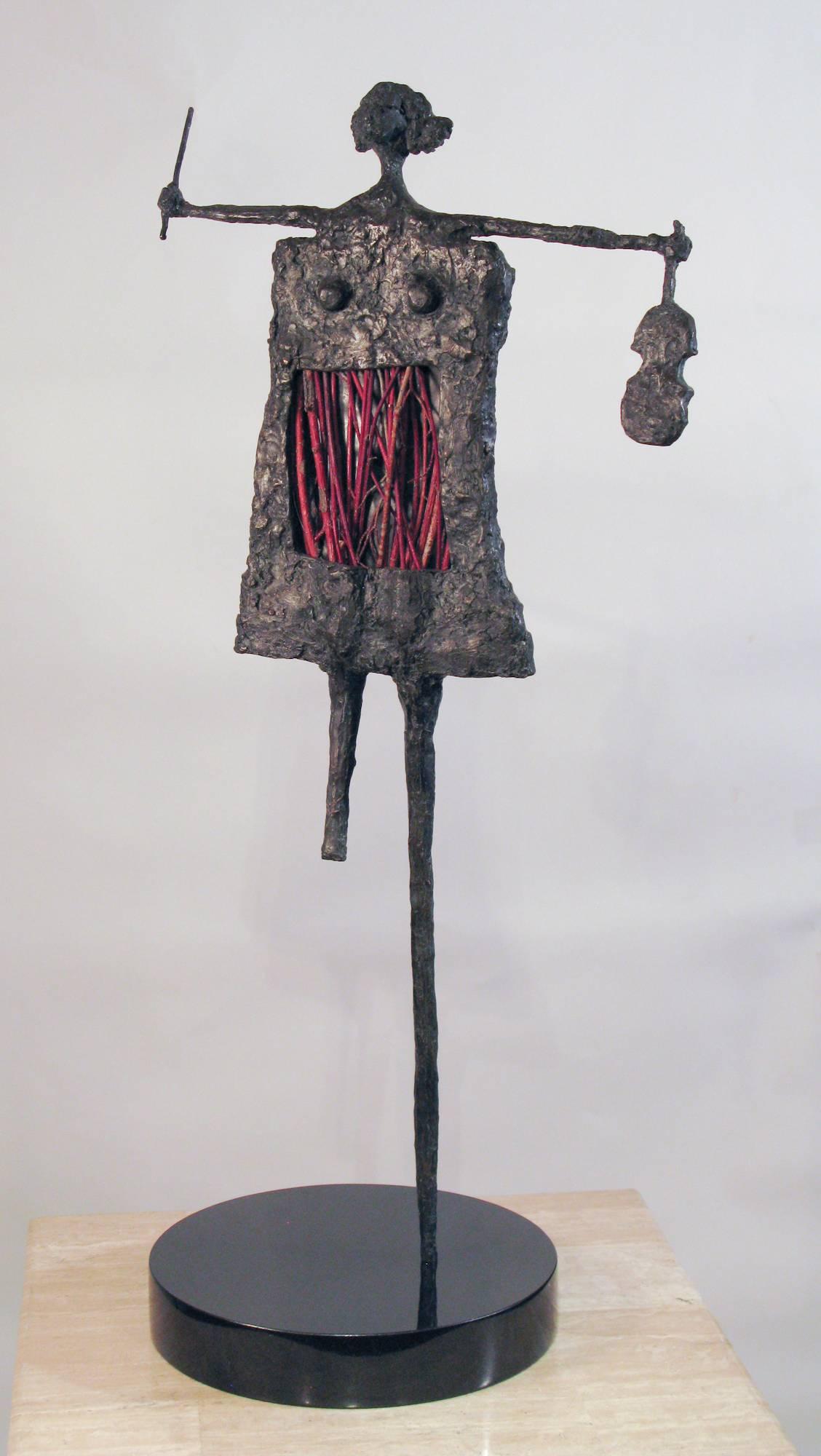 Eduardo Oropeza Figurative Sculpture - Goddess of the Viola