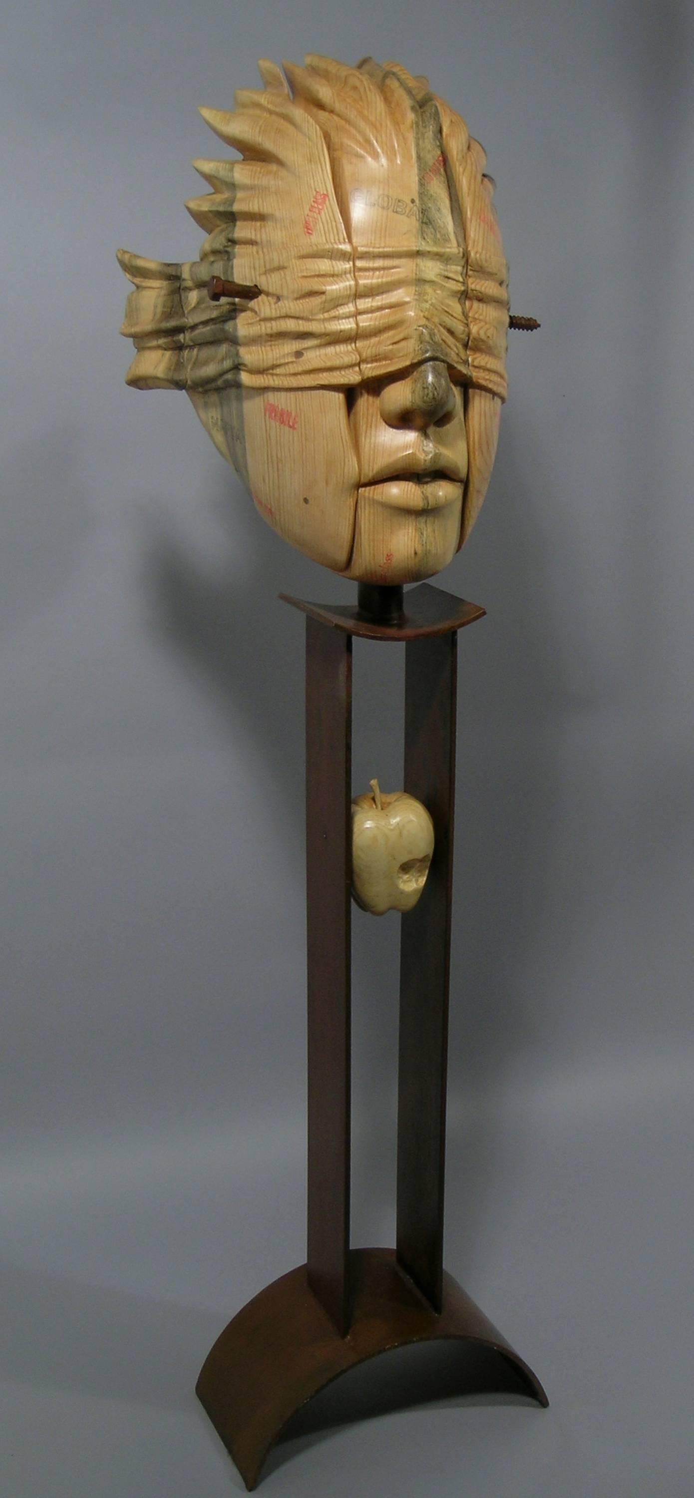 Guilt of Innocence (Postage Due Mr. Lee), wood and steel sculpture, Troy Williams