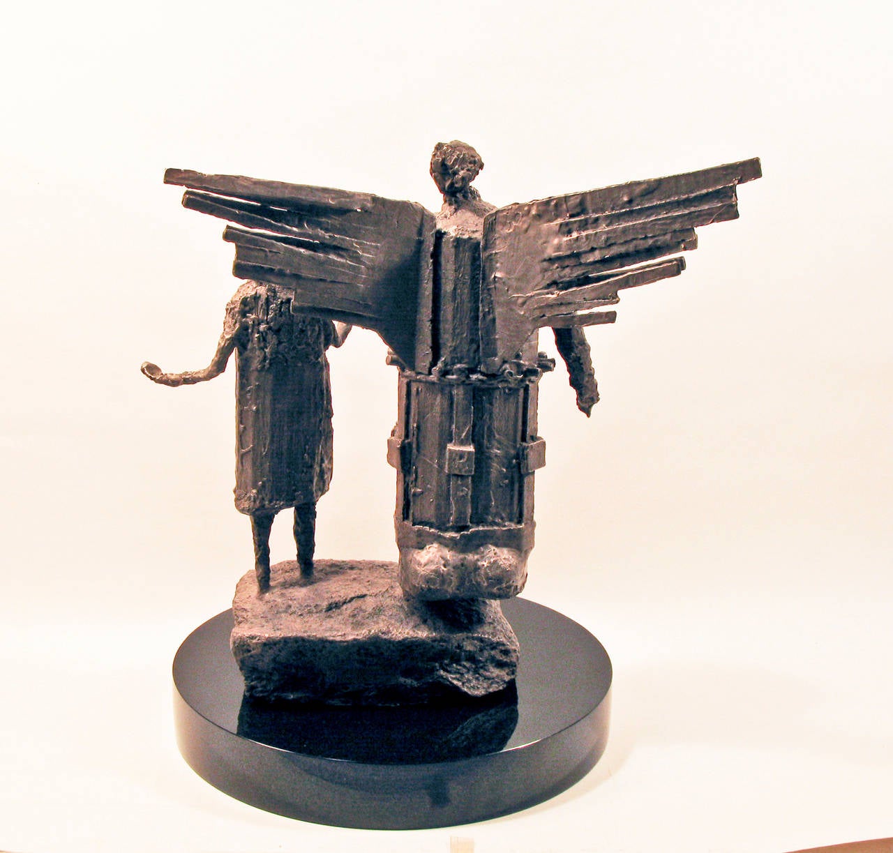 My Angel (Mi Angel), Eduardo Oropeza, bronze, sculpture, antique silver, patina

Sculptor, painter, printmaker, & photographer, Eduardo Oropeza remains a commanding presence in contemporary art. He applied a high level of devotion and integrity to