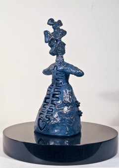 Growing Stronger, Melanie Yazzie, bronze sculpture, woman, bird, fish, heart