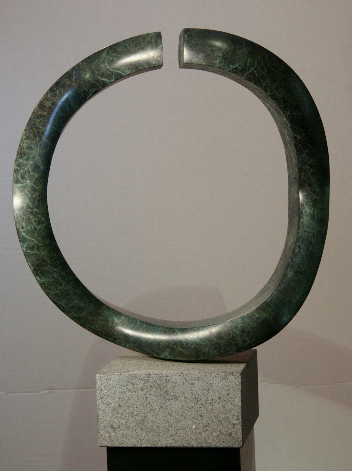 Oh, by John Reeves, rotating, bronze, sculpture, shape shift, granite, edition For Sale 3