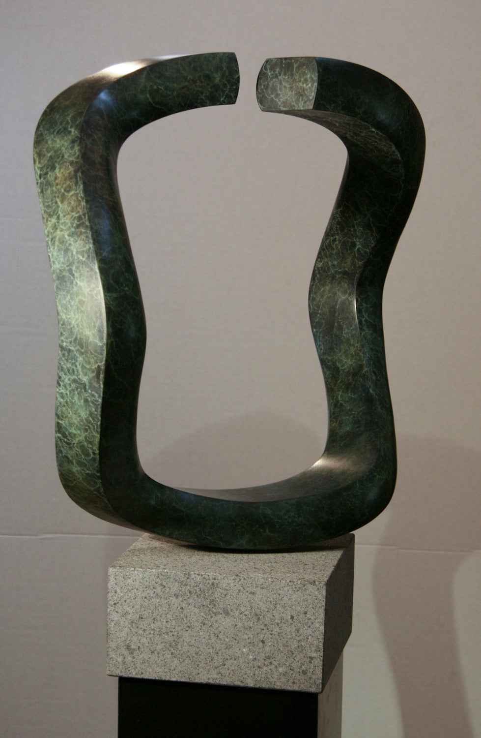 Oh, by John Reeves, rotating, bronze, sculpture, shape shift, granite, edition For Sale 2