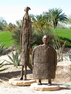 Horizontes (Horizons), Eduardo Oropeza, bronze friends sculpture, monumental