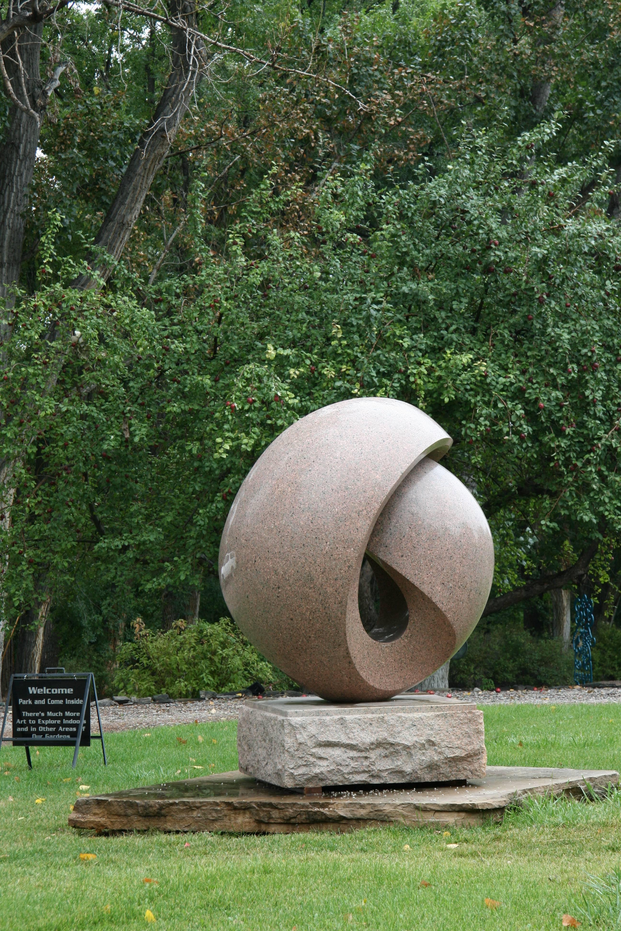 Embraced, Khang Pham-New, granite, abstract, folded, sculpture, outdoor, indoor For Sale 3