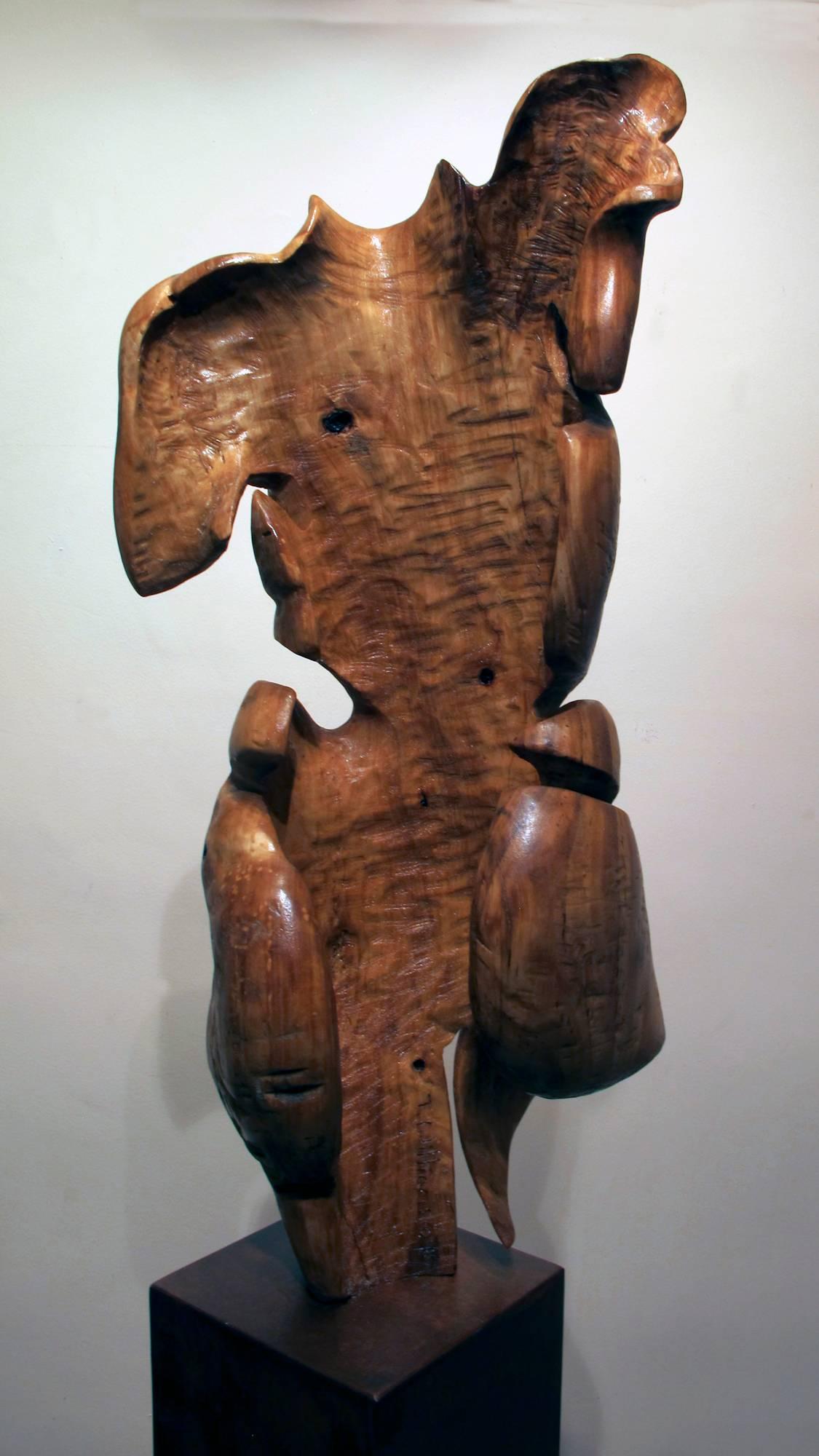 woman wood sculpture