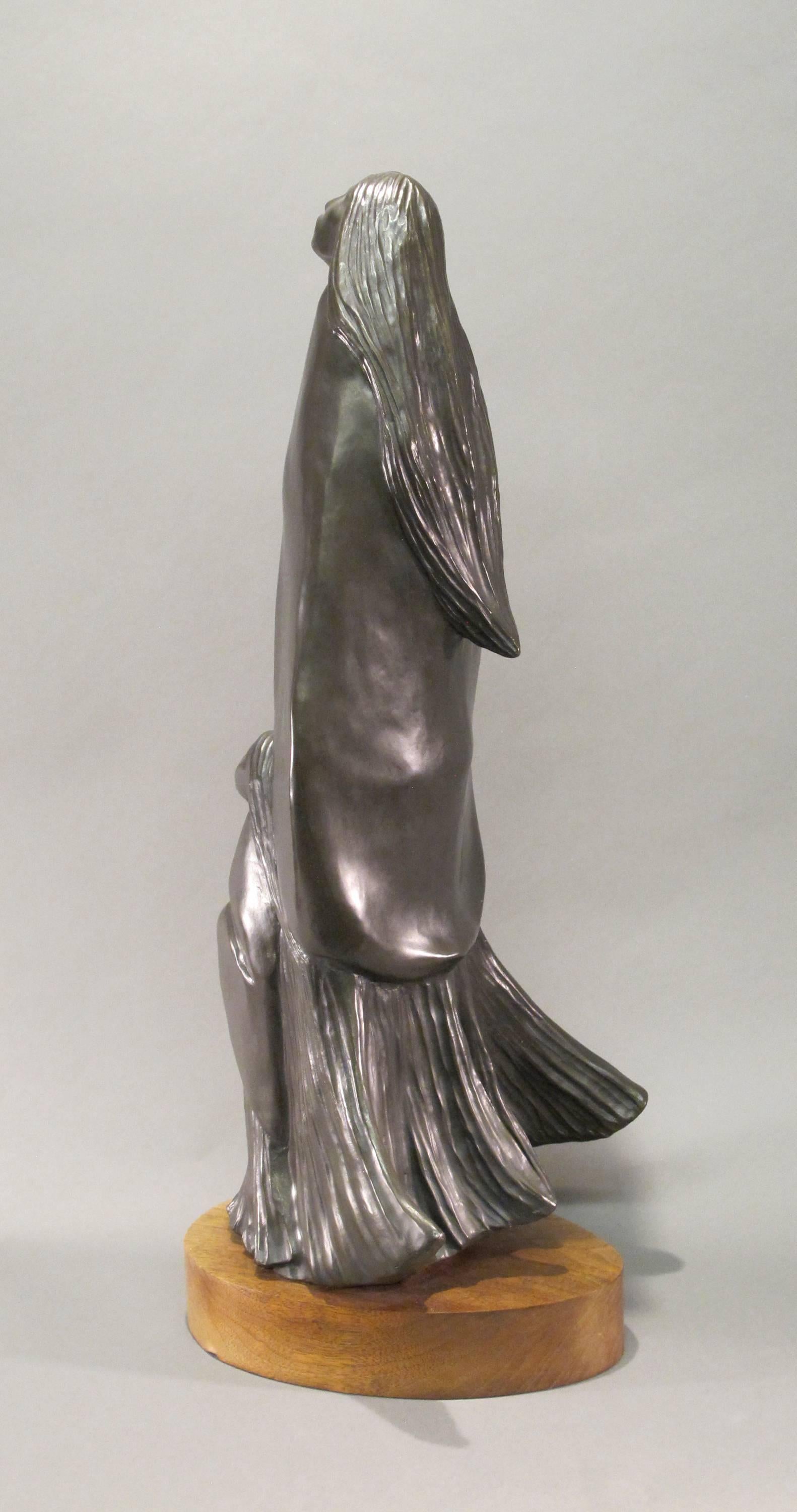 Blessing A New Day - Gold Figurative Sculpture by Allan Houser