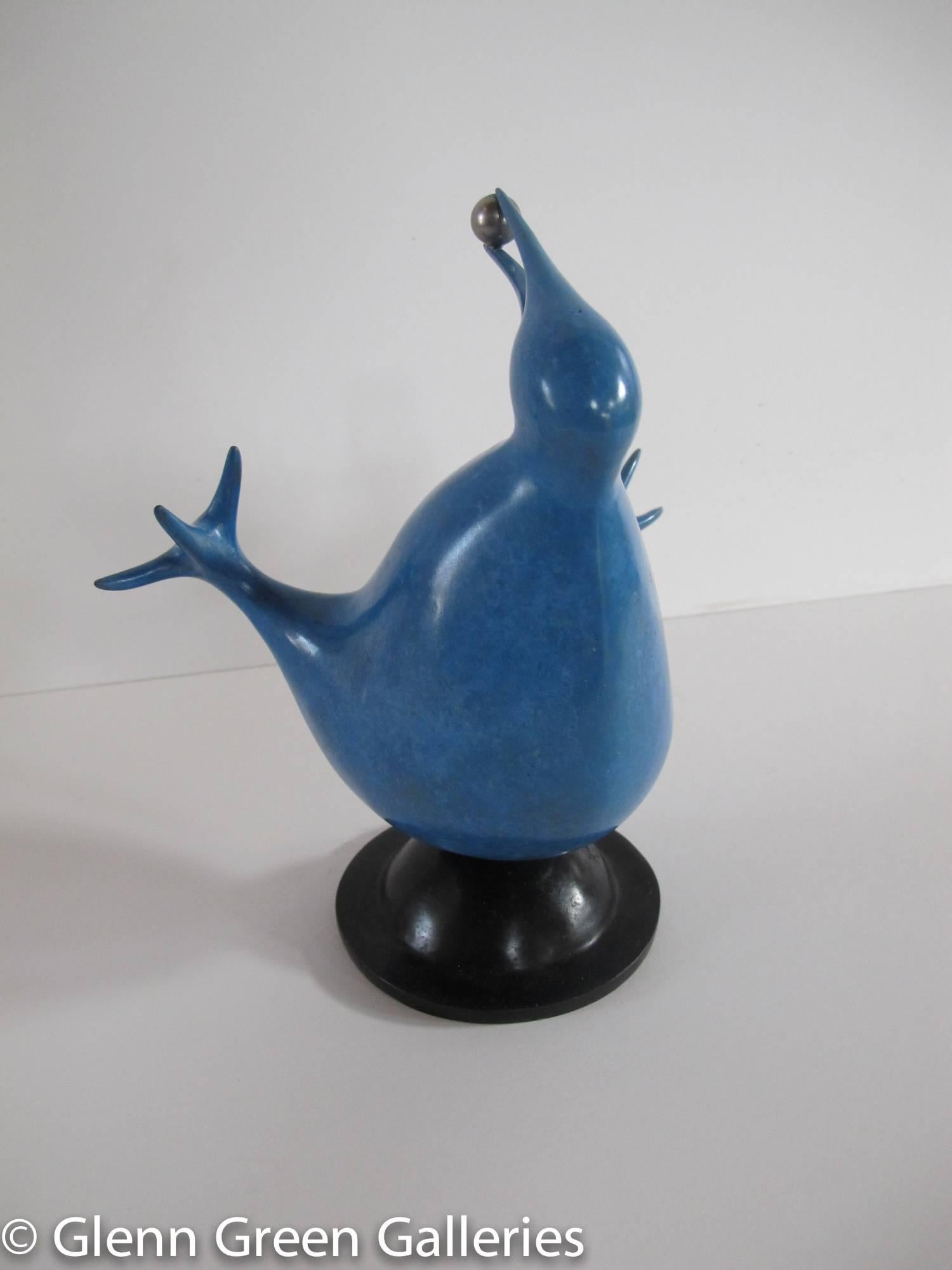 Blaue Kiwi (Zeitgenössisch), Sculpture, von Peter Woytuk